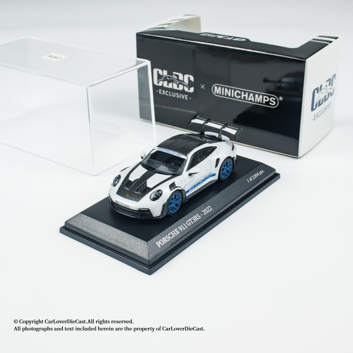 MINICHAMPS 1:64 PORSCHE 911 (992) GT3 RS - 2024 - GREY METALLIC W WEISSACH - EXCLUSIVE FOR CLDC
