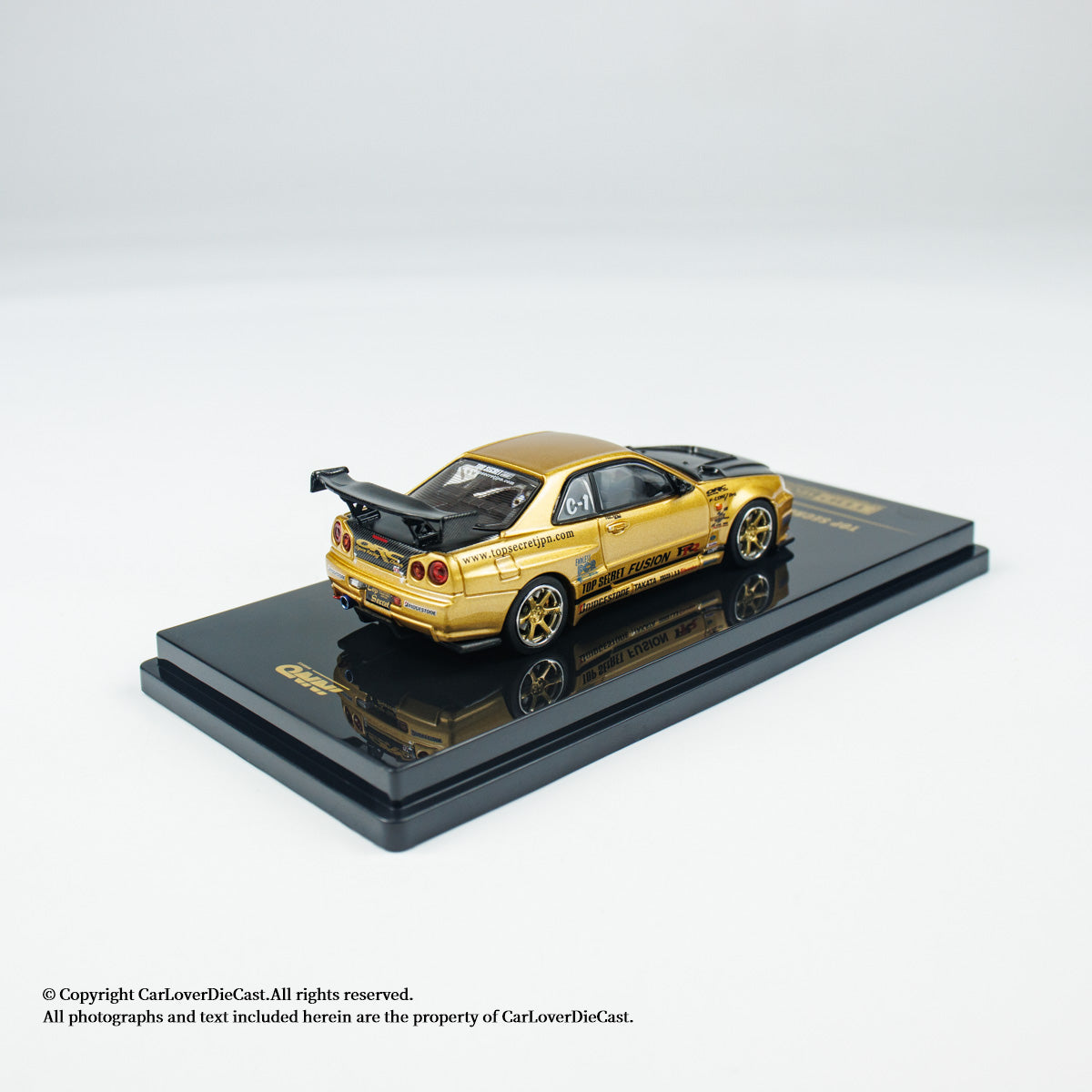 INNO64 1:64 Nissan TOP SECRET R34 GT-R Gold (IN64-R34TS-GOLD)