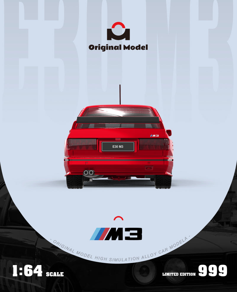 Original Model 1:64 BMW M3 E30 Supreme Edition Openable Front Hood Detailed Engine