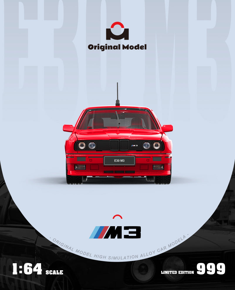 Original Model 1:64 BMW M3 E30 Supreme Edition Openable Front Hood Detailed Engine
