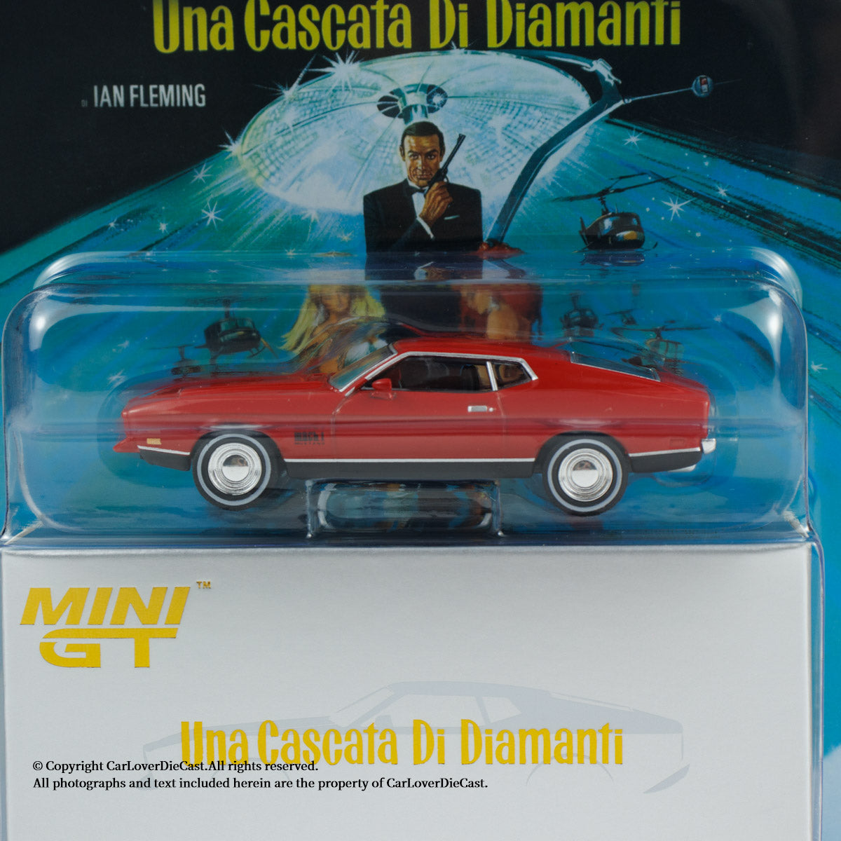 Mini GT 1:64 Ford Mustang Mach 1 "Diamonds Are Forever" in Blaster Packaging Italian Version (MGT00905-007I)