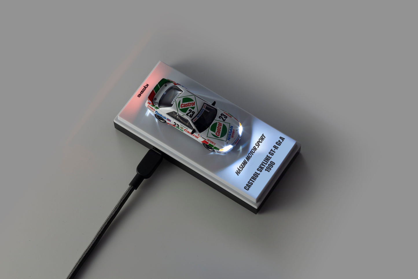 Kyosho 1:64 Nissan Castrol Skyline GT-R(R32) Gr.A 1990#23 with LED (MOTN LED Base Compatible and Required to Light On)