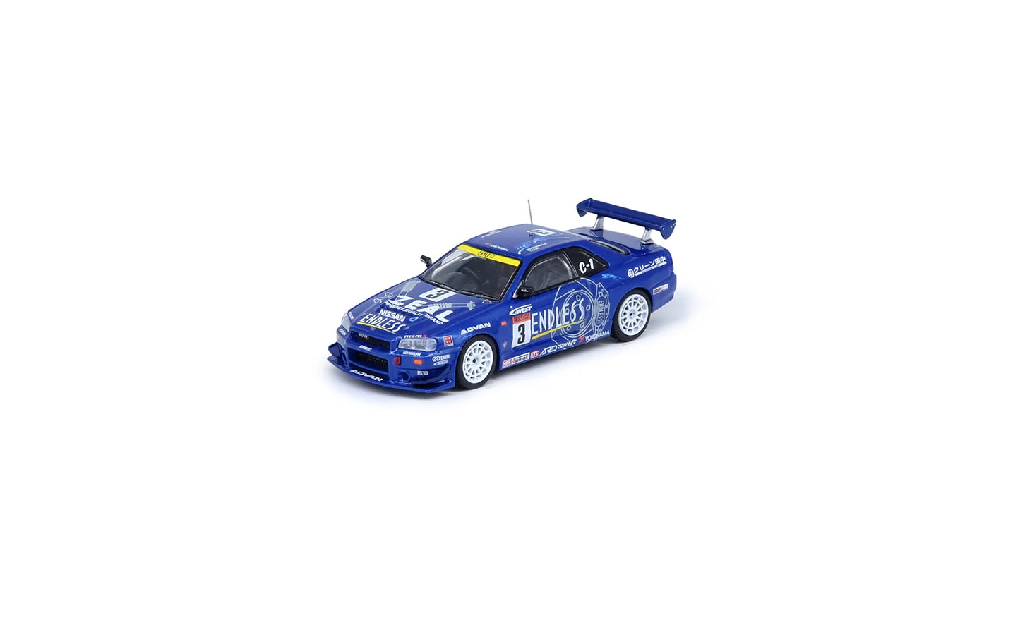 INNO64 1:64 NISSAN SKYLINE GT-R (R34) #3 ENDLESS ADVAN 2002 (IN64-R34-STS02W)