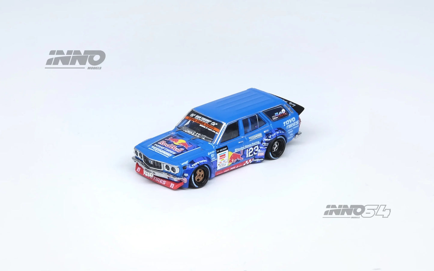 INNO64 1:64 MAD MIKE 1976 MAZDA RX3 Station Wagon D1GP 2024 (IN64-RX3P-D1GP24)
