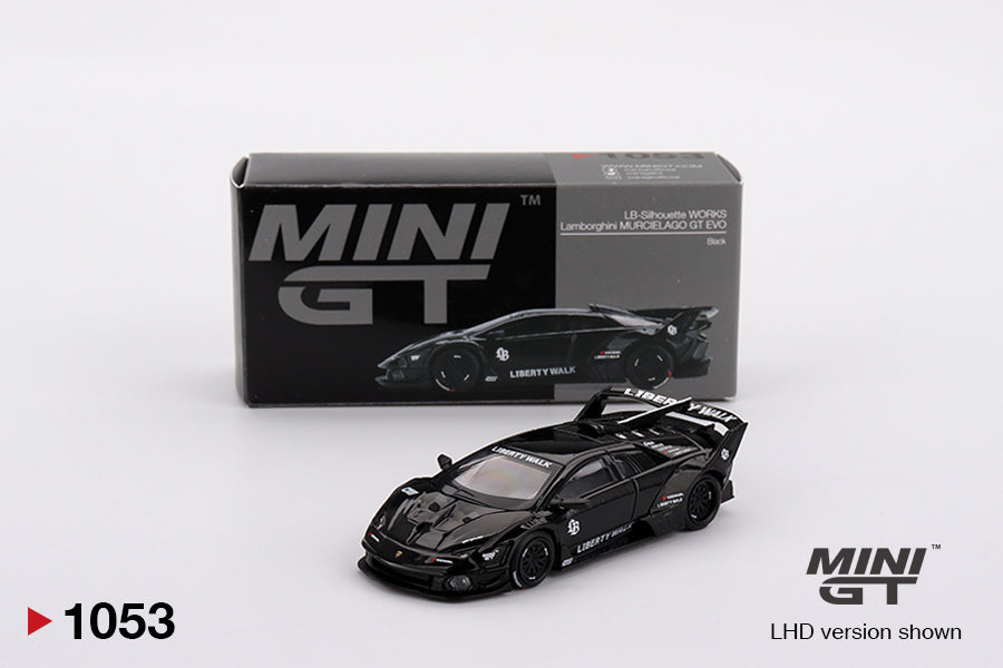 Mini GT 1:64 Lamborghini LB-Silhouette WORKS MURCIELAGO GT Evo Black (MGT01053-CH)