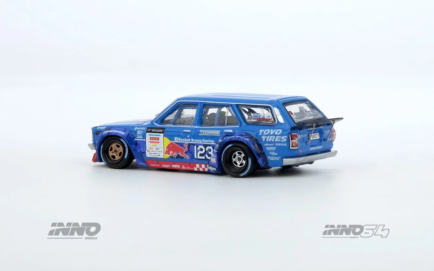 INNO64 1:64 MAD MIKE 1976 MAZDA RX3 Station Wagon D1GP 2024 (IN64-RX3P-D1GP24)