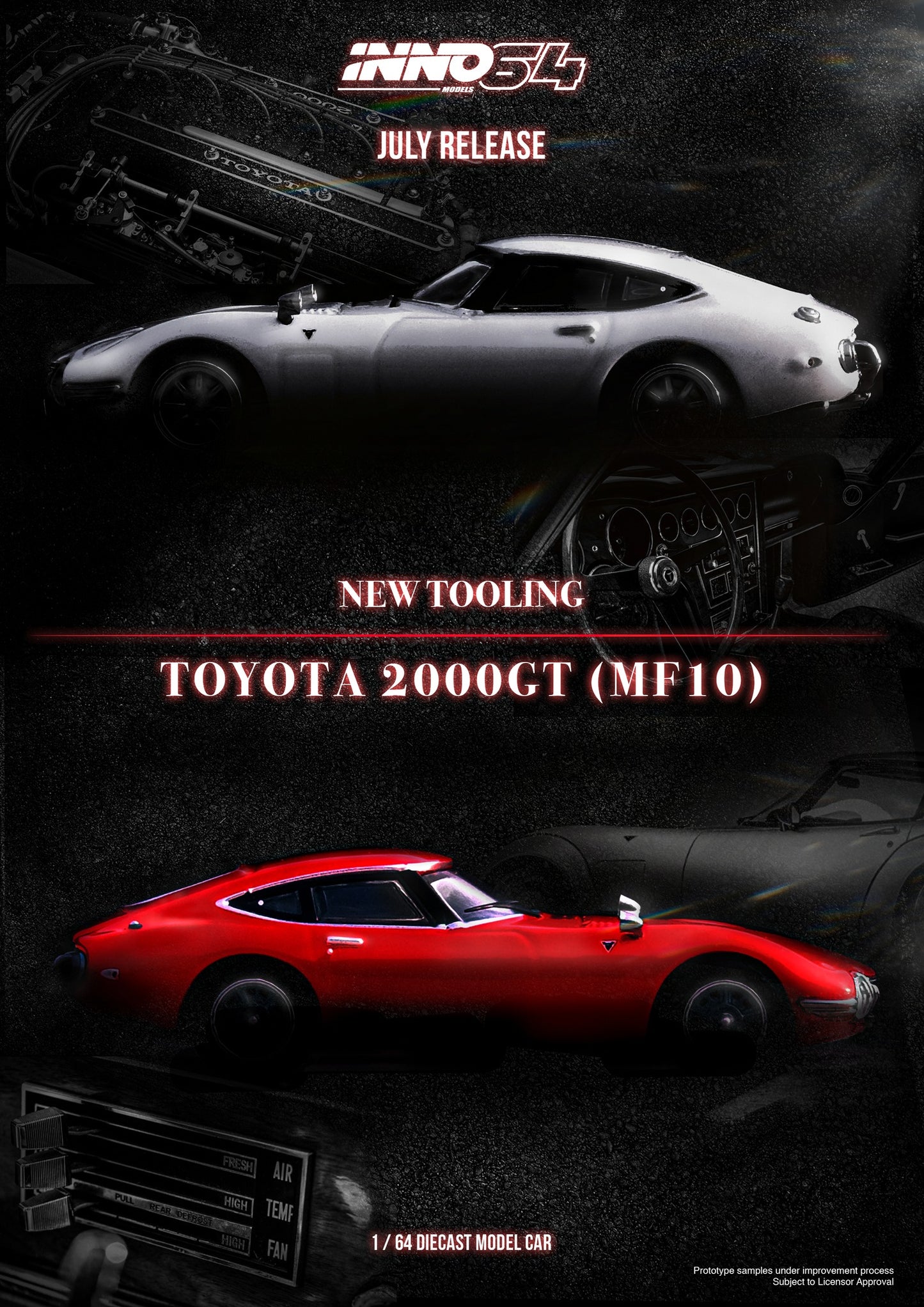 INNO64 1/64 TOYOTA 2000GT Solar Red