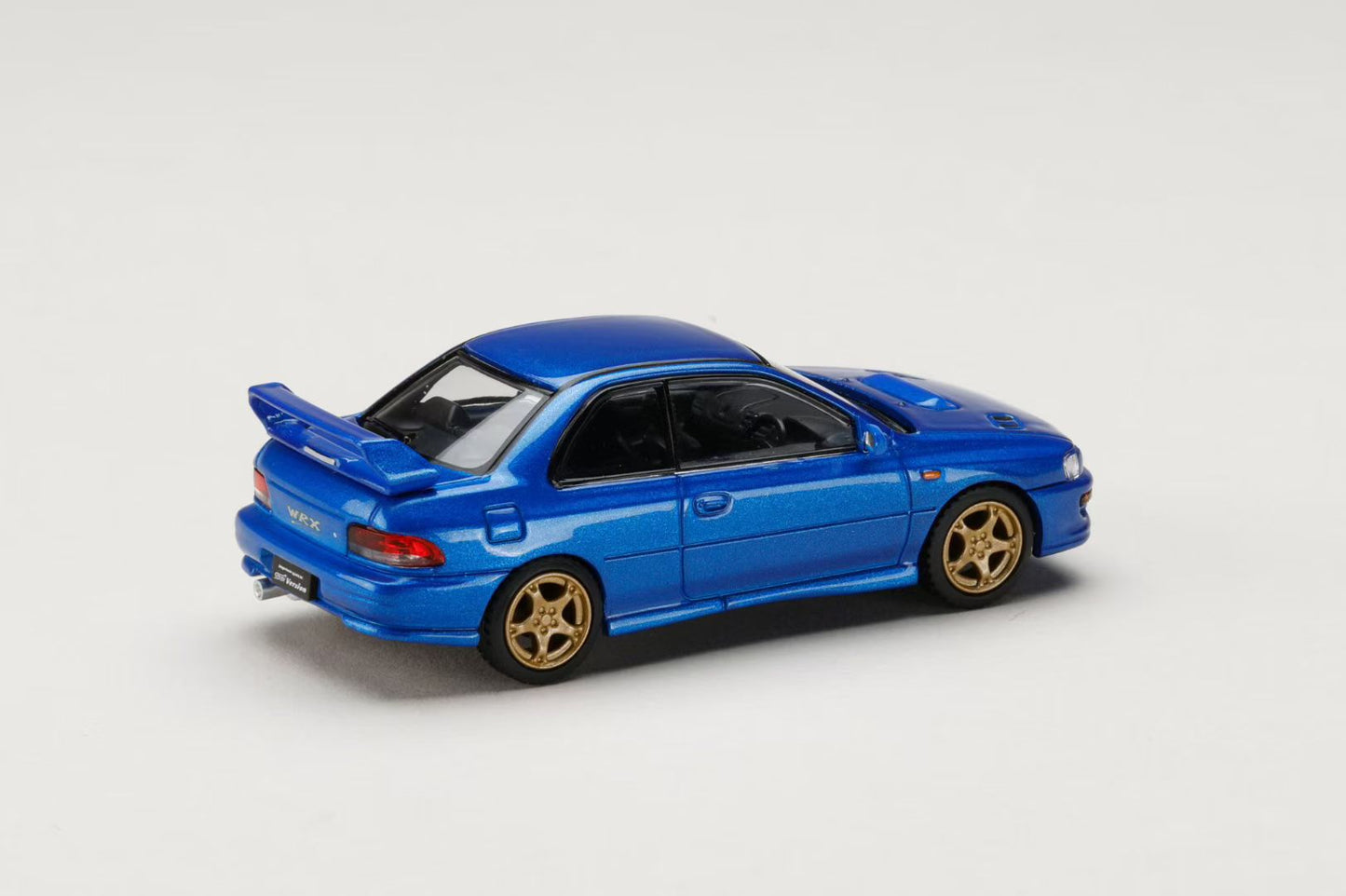 Hobby Japan x ModelModel 1/64 SUBARU Impreza WRX Type R STi Version V Sonic Blue (MICA) with WR Type Front Bumper in Blister Packaging