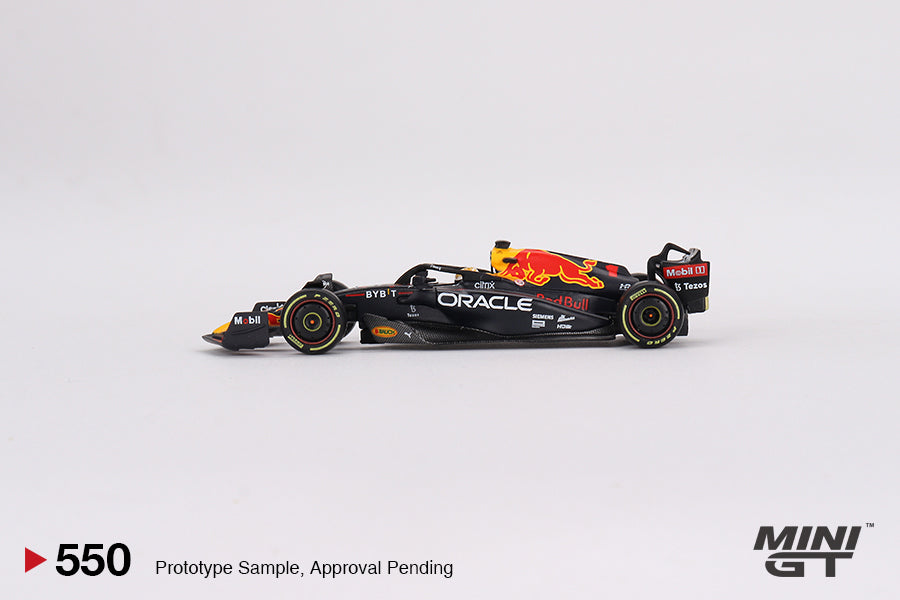 Mini GT 1:64 Oracle Red Bull Racing RB18 #1 Max Verstappen 2022 Monaco Grand Prix 3rd Place (MGT00550)