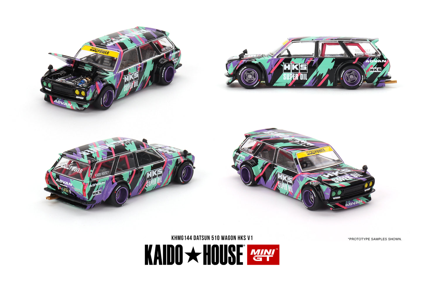 Mini GT 1:64 Datsun KAIDO 510 Wagon HKS V1 Kaido House (KHMG144)