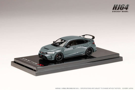 Hobby Japan 1/64 Honda CIVIC TYPE R FL5 Racing Black Package 2025 Grey Honda Official Licensed