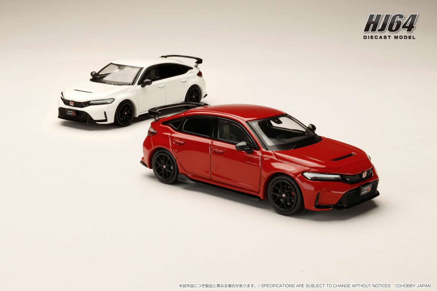 Hobby Japan 1/64 Honda CIVIC TYPE R FL5 Racing Black Package 2025 Red Honda Official Licensed