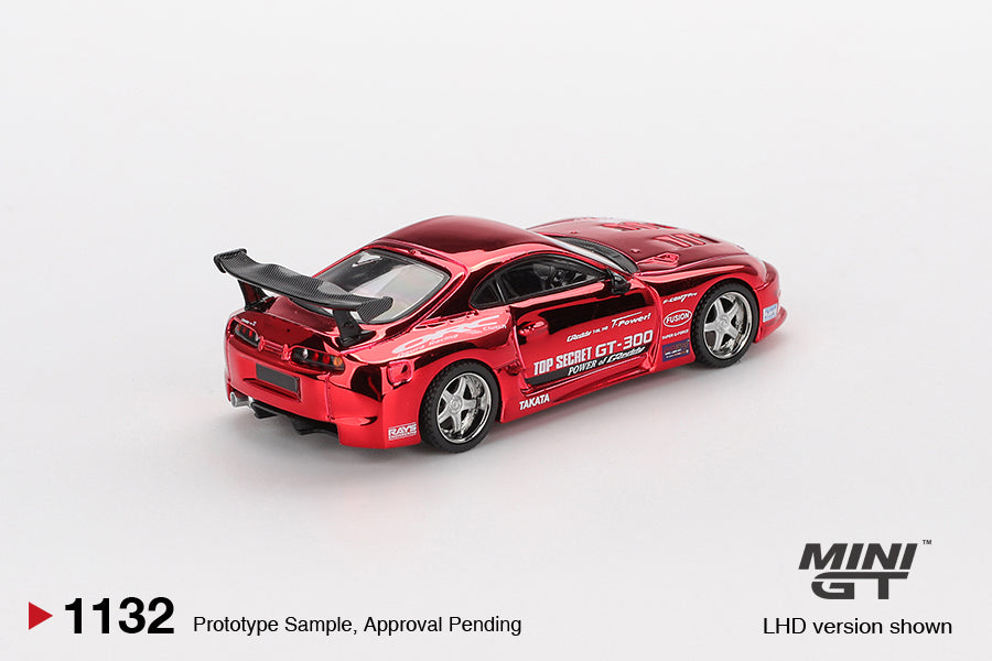 Mini GT 1:64 Toyota Supra (A80) Top Secret GT-300 Top Secret Red Chrome (MGT01132-CH)