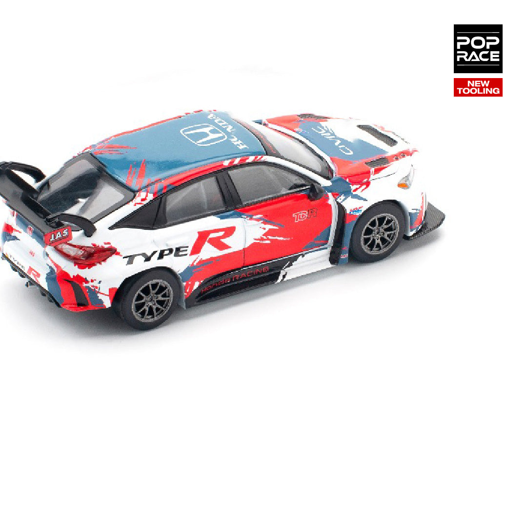 Pop Race 1:64 Honda CIVIC Type-R TCF FL5 Presentation Opening Front Hood Detailed Engine (PR640153)