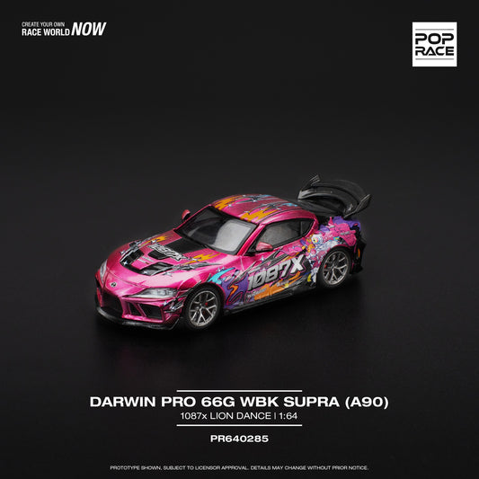 Pop Race 1:64 Toyota Supra A90 Darwin Pro 66G WBK 1087 X Lion Dance (PR640285)