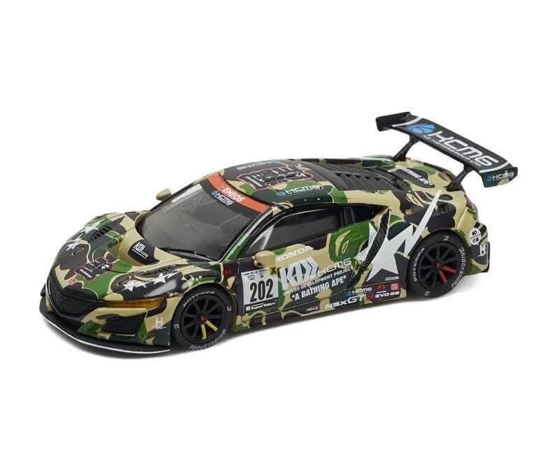 Pop Race 1:64 Honda NSX GT3 EVO 22 BAPE A Bathing Ape Green Beijing Special Edition