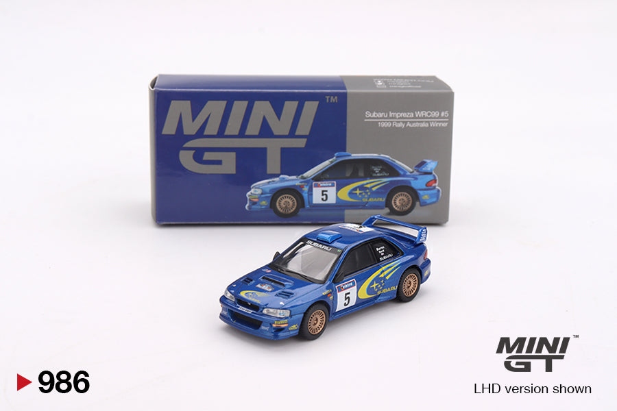 Mini GT 1:64 Subaru Impreza WRC99 1999 Rally Australia Winner #5 LHD (AUSTRALIA EXCLUSIVE) (MGT00986-L)