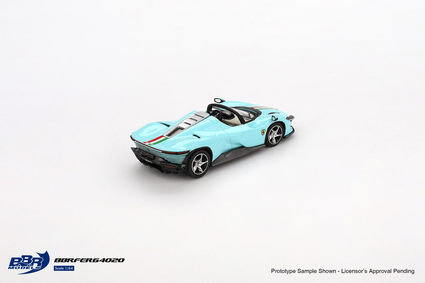 BBR 1:64 Ferrari Daytona SP3 Light Blue Official Licensed (BBRFER64020)