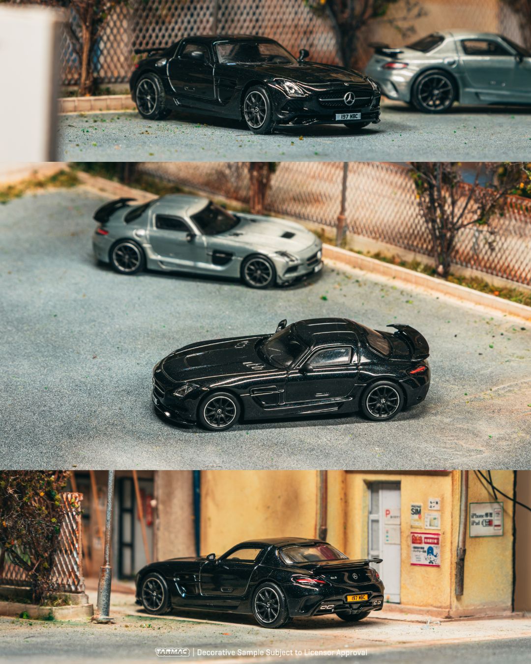 Tarmac Works 1/64 Mercedes-Benz SLS AMG Coupé Black Series Black Metallic - Singapore Special Edition - GLOBAL64