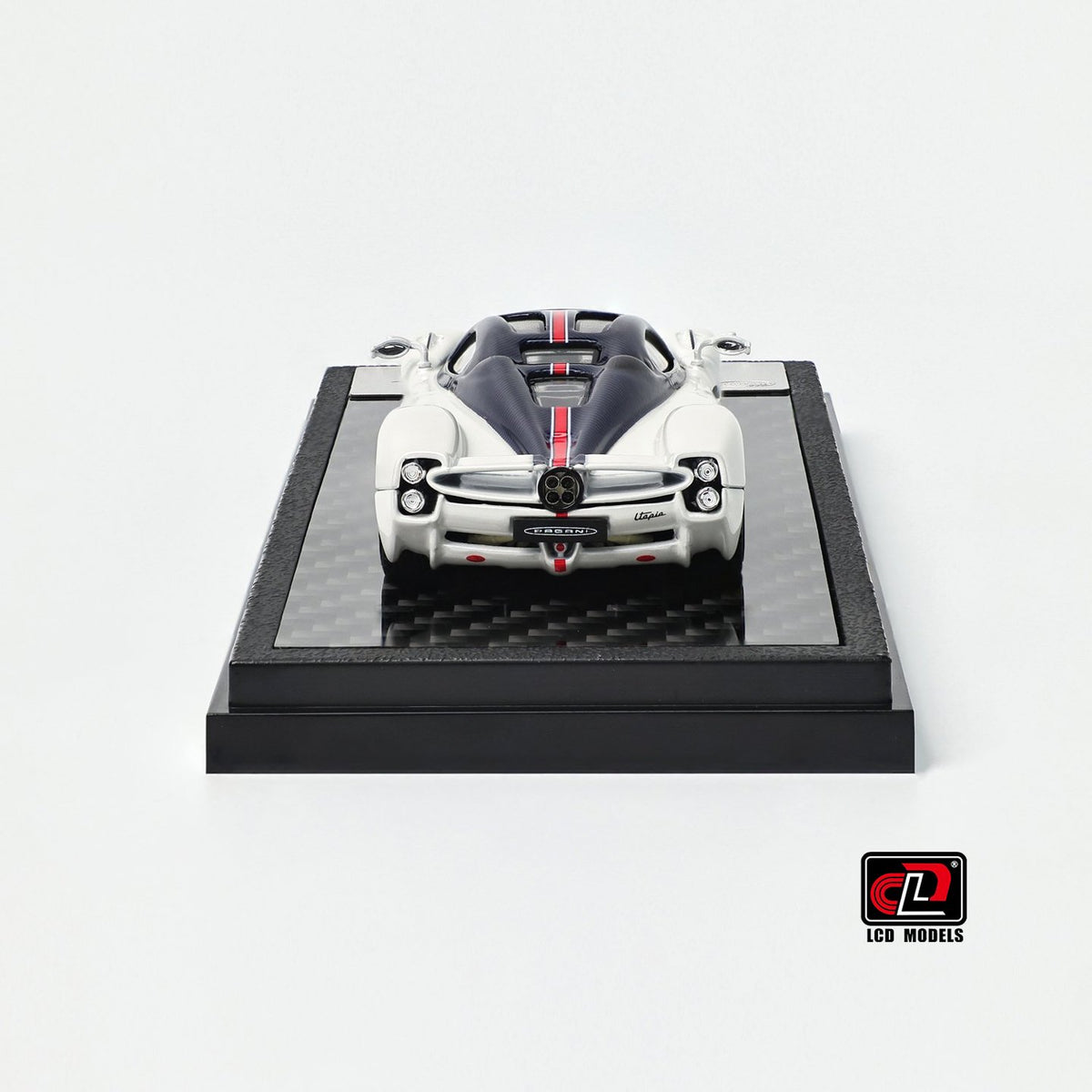 LCD 1:64 Pagani Utopia White Blue Carbon Official Licensed