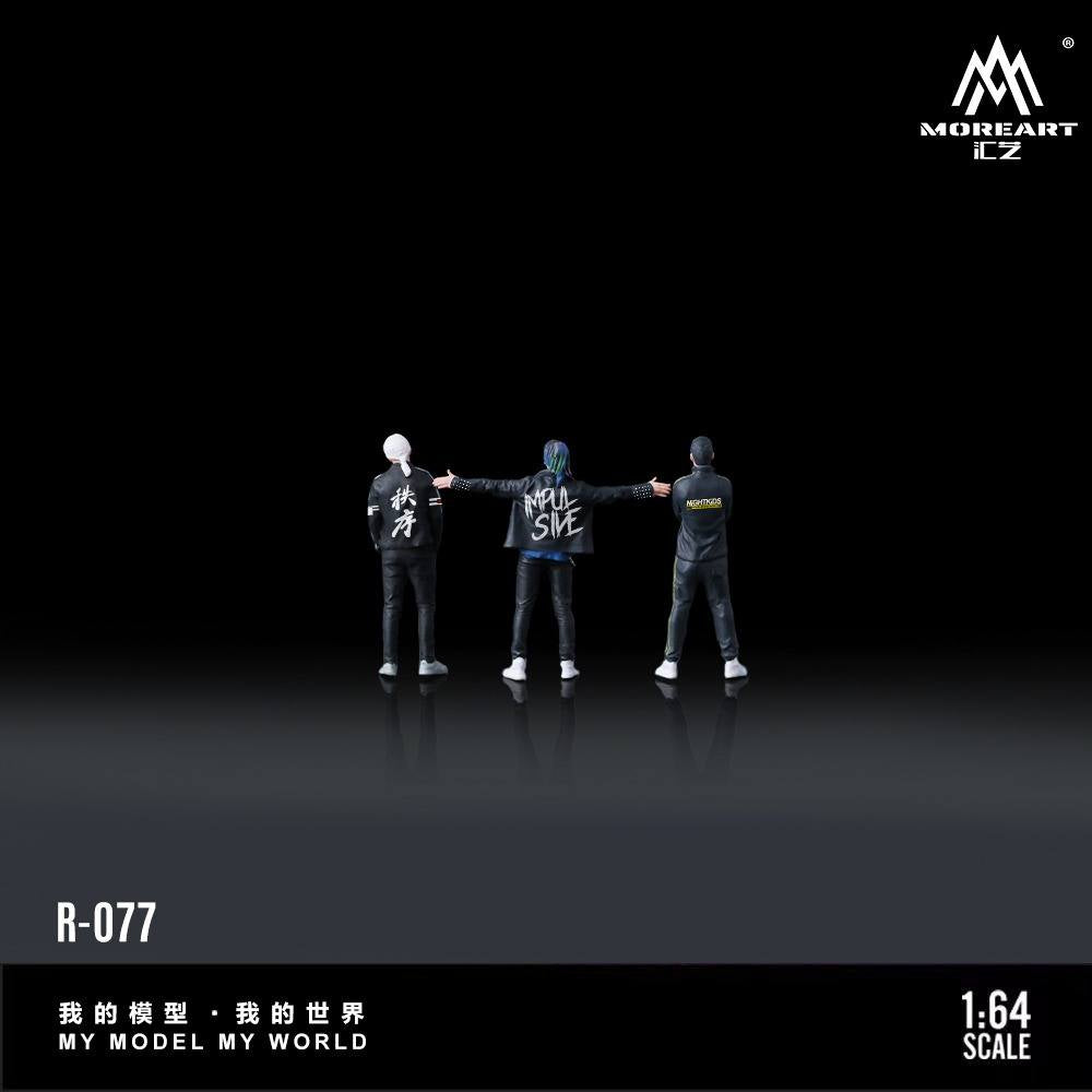 MoreArt 1:64 Drag Racing Teen Trio Initial D Movie Version Doll Set (3 Figures Set)
