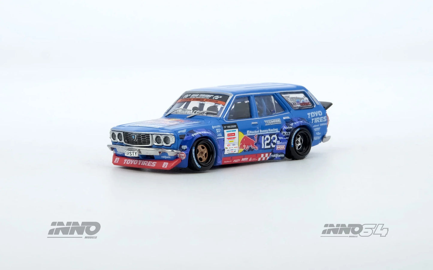 INNO64 1:64 MAD MIKE 1976 MAZDA RX3 Station Wagon D1GP 2024 (IN64-RX3P-D1GP24)