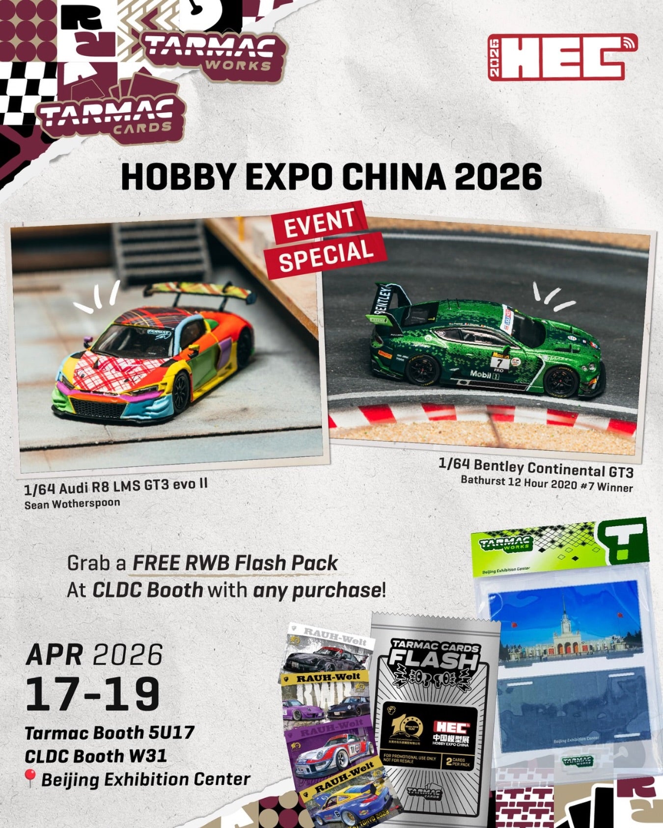 Tarmac Works 1/64 Bentley Continental GT3 Bathurst 12 Hour 2020 Winner #7 HOBBY EXPO CHINA Event Special Edition 2026