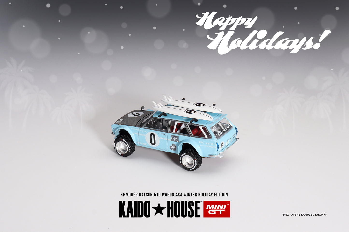 Mini GT 1:64 Datsun KAIDO 510 Wagon 4x4 Winter Holiday Edition Kaido House Christmas (KHMG092)