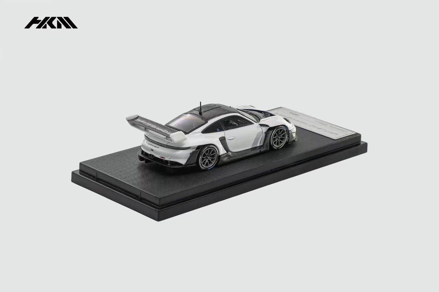 HKM 1:64 911 (992) GT3 R Rennsport Single Seat Track Edition Brumos Spoiler White