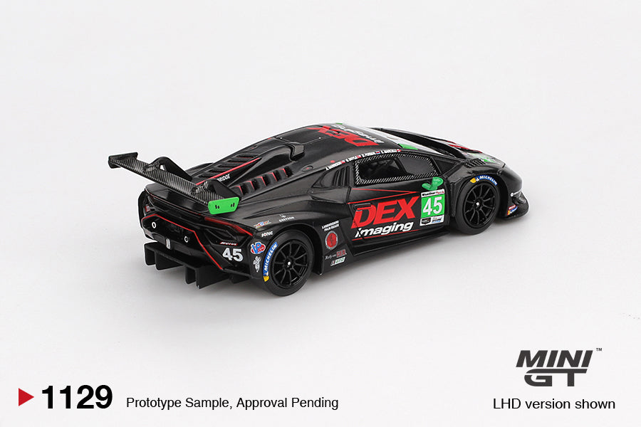 Mini GT 1:64 Lamborghini Huracán GT3 EVO2 #45 No. 45 DEX Imaging 2024 IMSA Daytona 24 Hrs (MGT01129-CH)