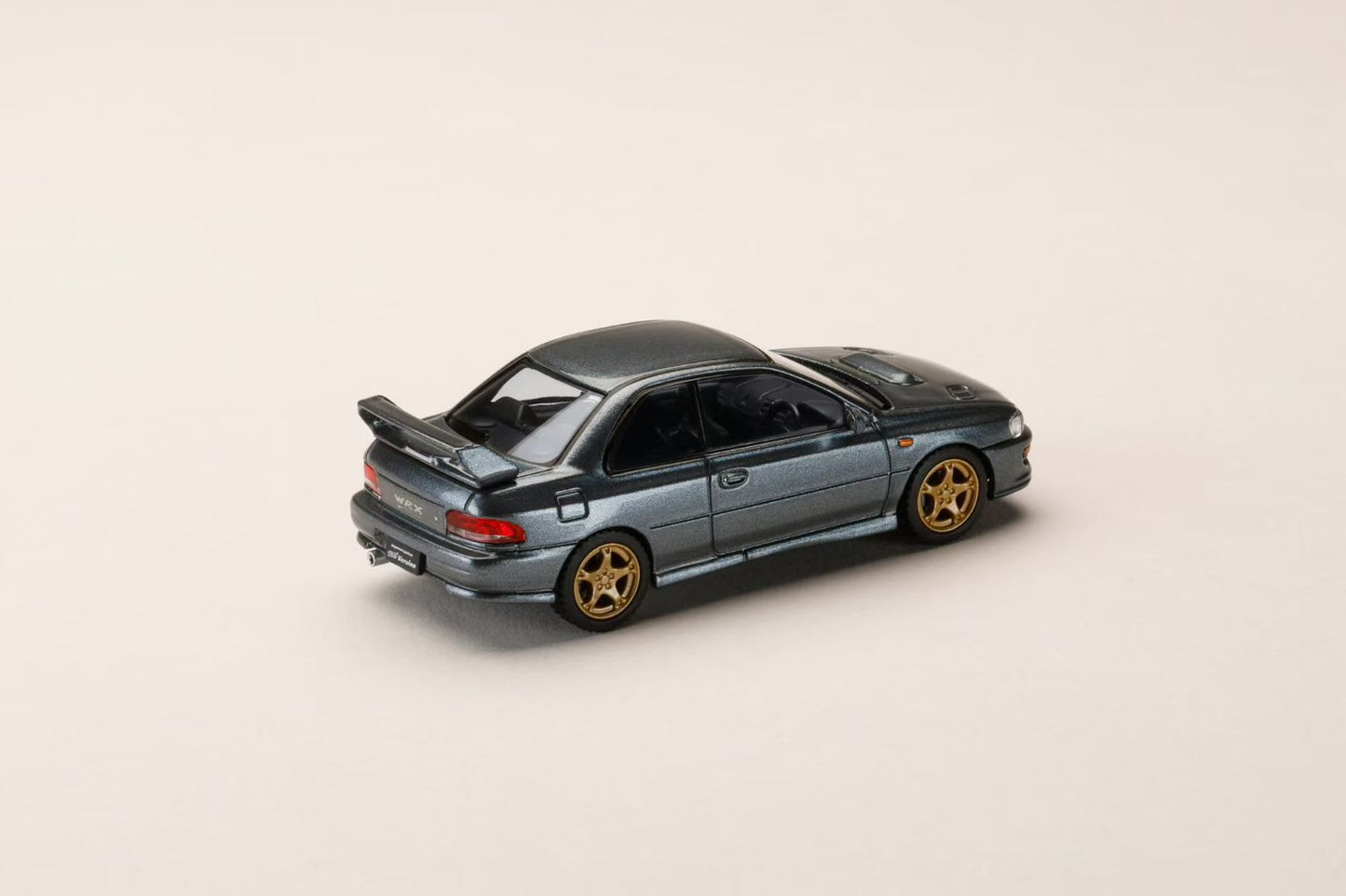 Hobby Japan x ModelModel 1/64 SUBARU Impreza WRX Type R STi Version V Cool Gray with WR Type Front Bumper in Blister Packaging