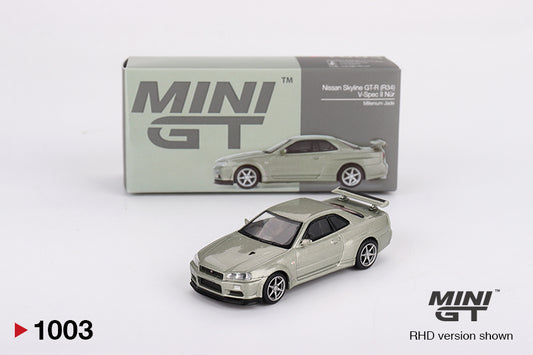Mini GT 1:64 Nissan Skyline GT-R (R34) V-Spec II Nür Millenium Jade (MGT01003-CH)
