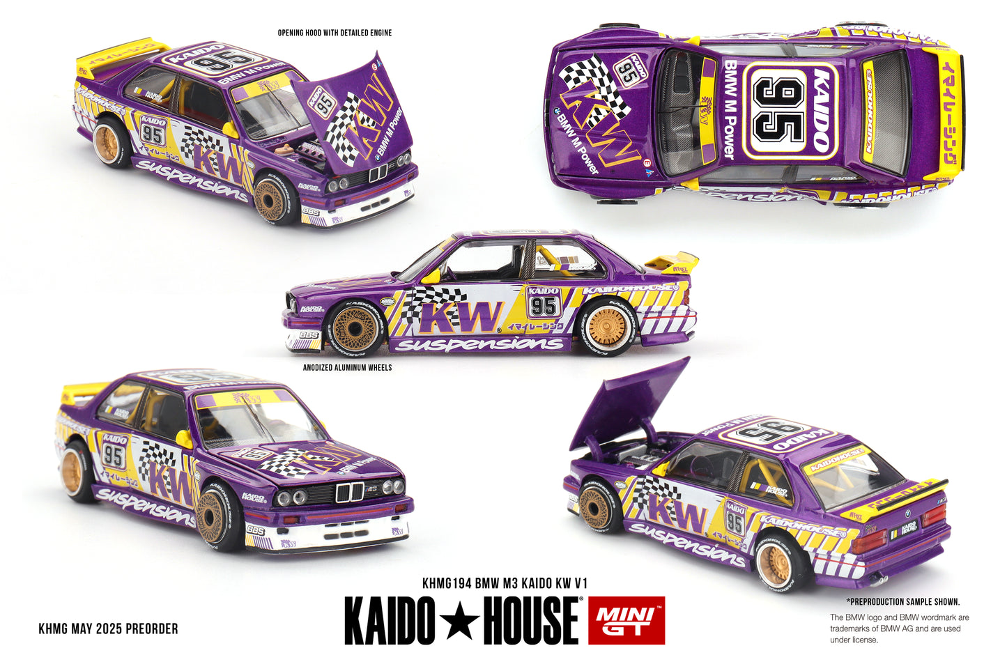 Mini GT 1:64 BMW M3 Kaido KW V1 KaidoHouse (KHMG194)