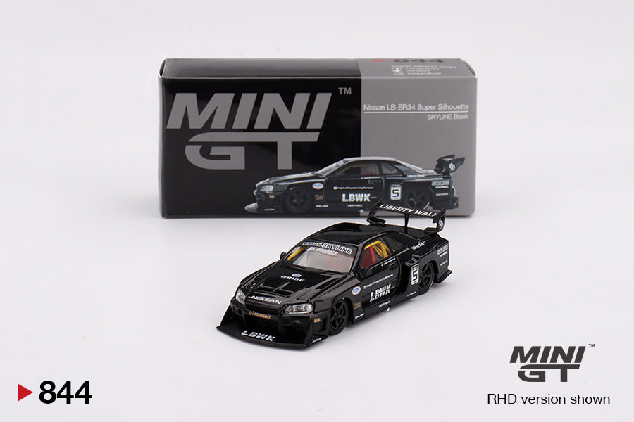 Mini GT 1:64 Nissan LB-ER34 Super Silhouette SKYLINE Black (MGT00844-R)