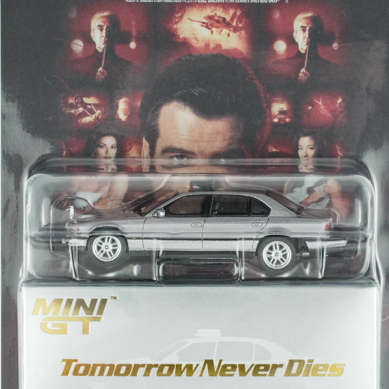 Mini GT 1:64 BMW 750IL "Tomorrow Never Dies" in Blaster Packaging English Version (MGT00902-007ECH)