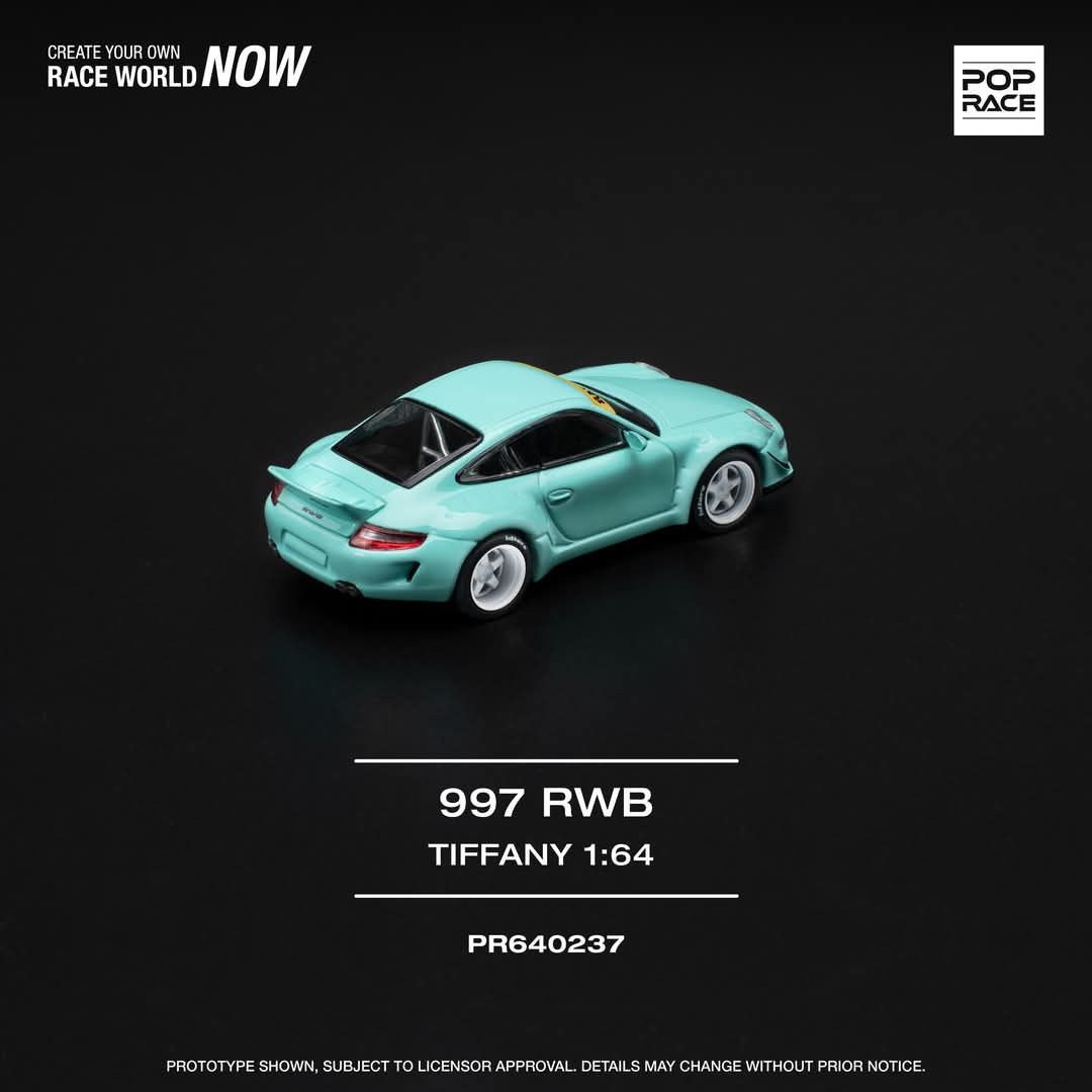 Pop Race 1:64 Porsche RWB 997 Tiffany Blue (PR640237)