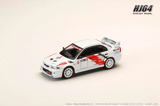 Hobby Japan 1:64 MITSUBISHI LANCER RS EVOLUTION 6 (CP9A) 2000 RALLIART WHITE Official Licensed (HJ643033RA)