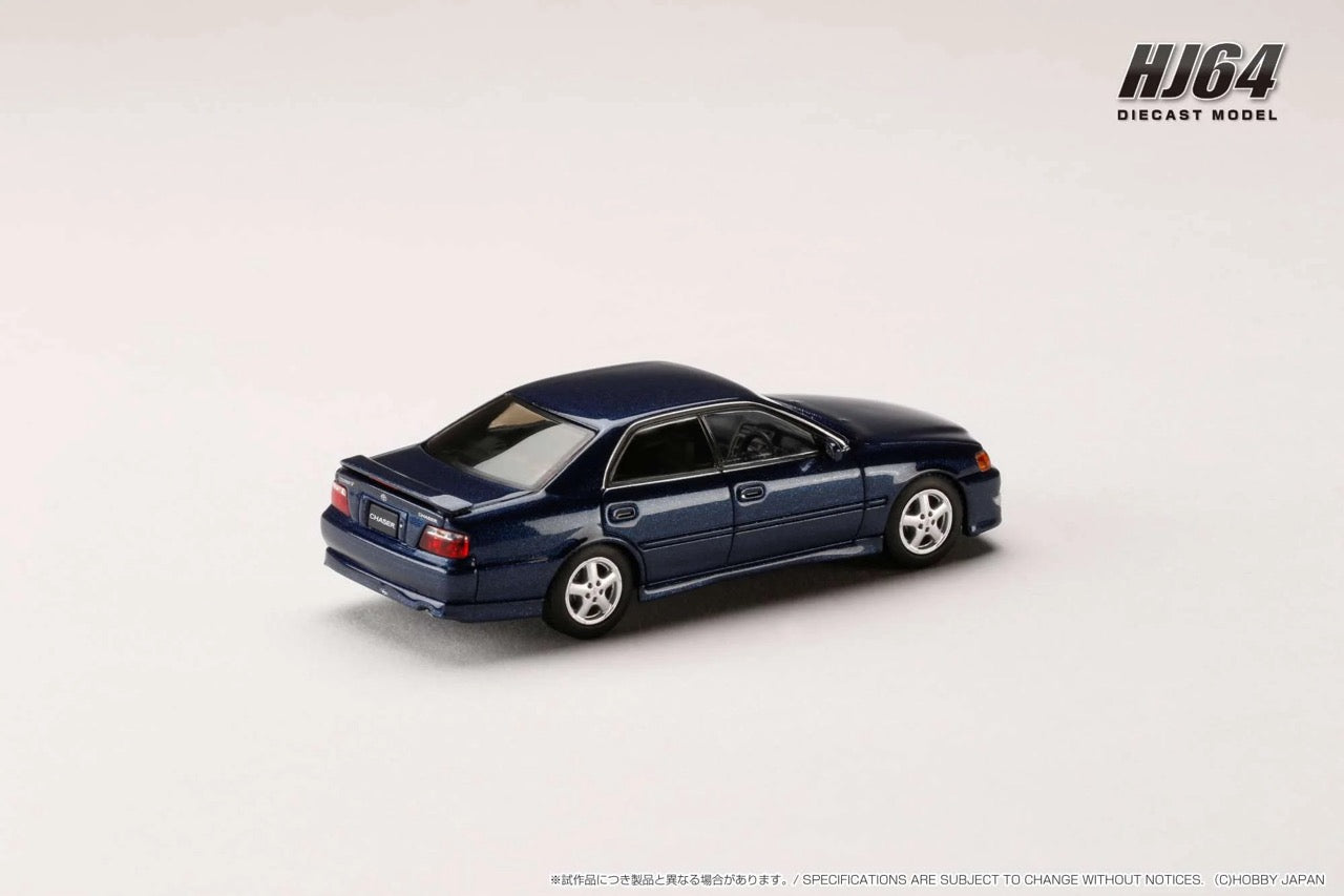 Hobby Japan 1:64 Toyota CHASER TOURER V (JZX100) 1998 / Mesh Front Grill DARK BLUE MICA (HJ643072DBL)