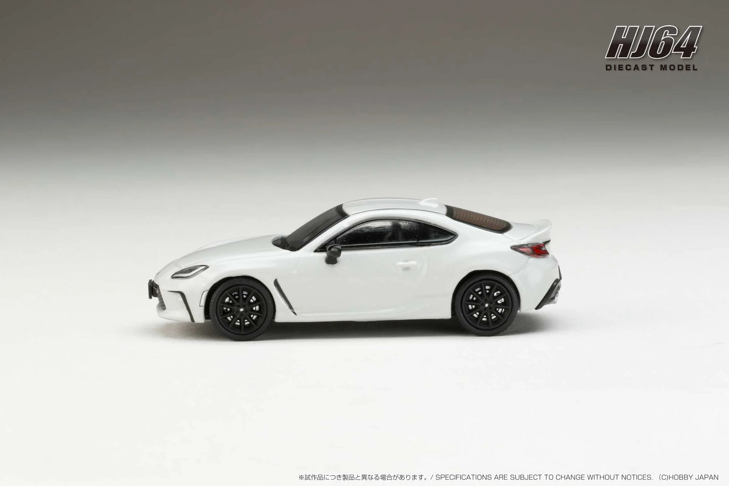 Hobby Japan 1:64 Toyota GR86 RZ With Genuine Optional Rear Spoiler CRYSTAL WHITE PEARL