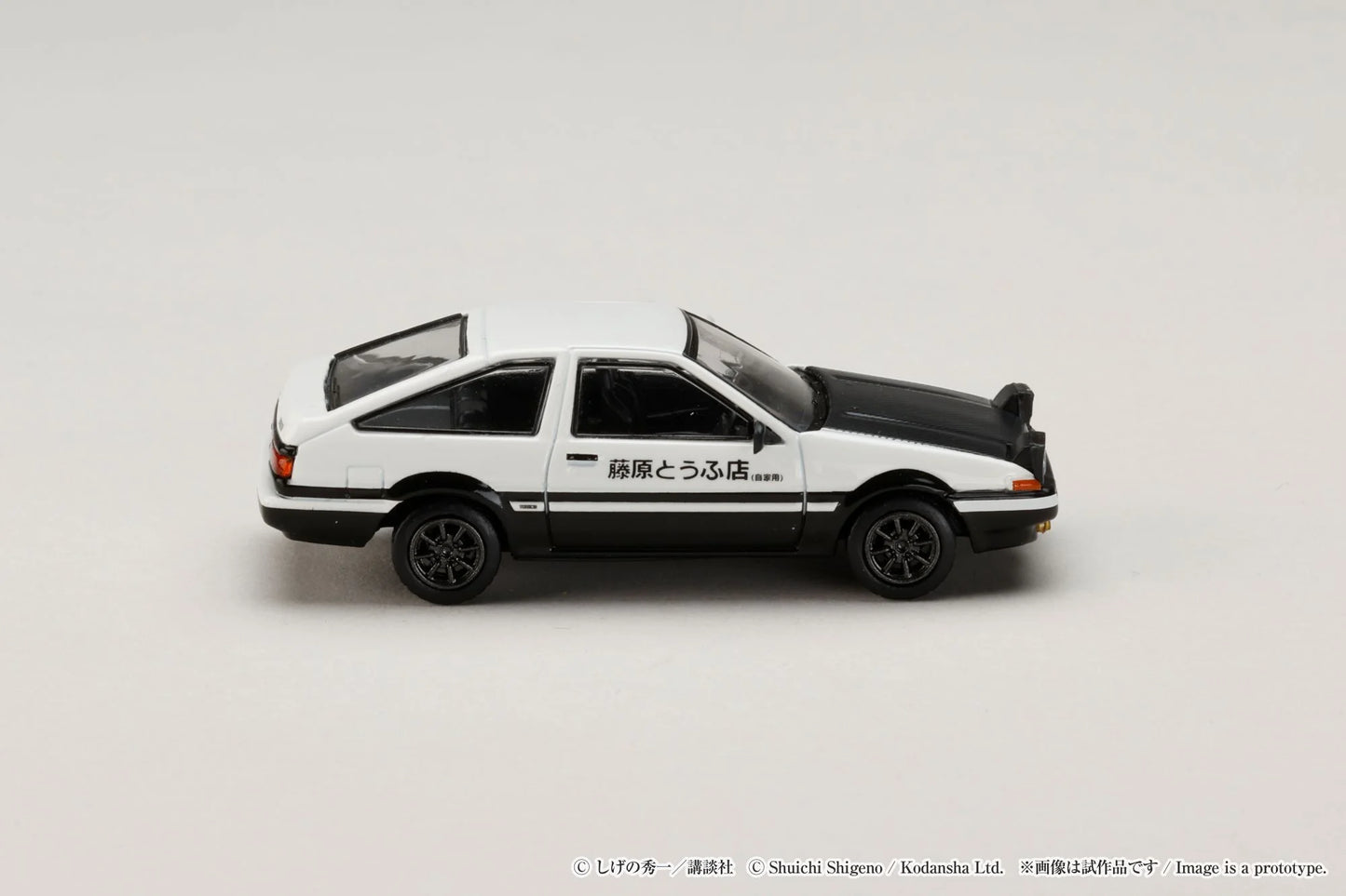 Hobby Japan x JDM64 1:64 Toyota Sprinter Trueno GT Apex AE86 Black Front Hood Initial D 30th Anniversary Set B Takumi Fujiwara vs Tomoyuki Tachi