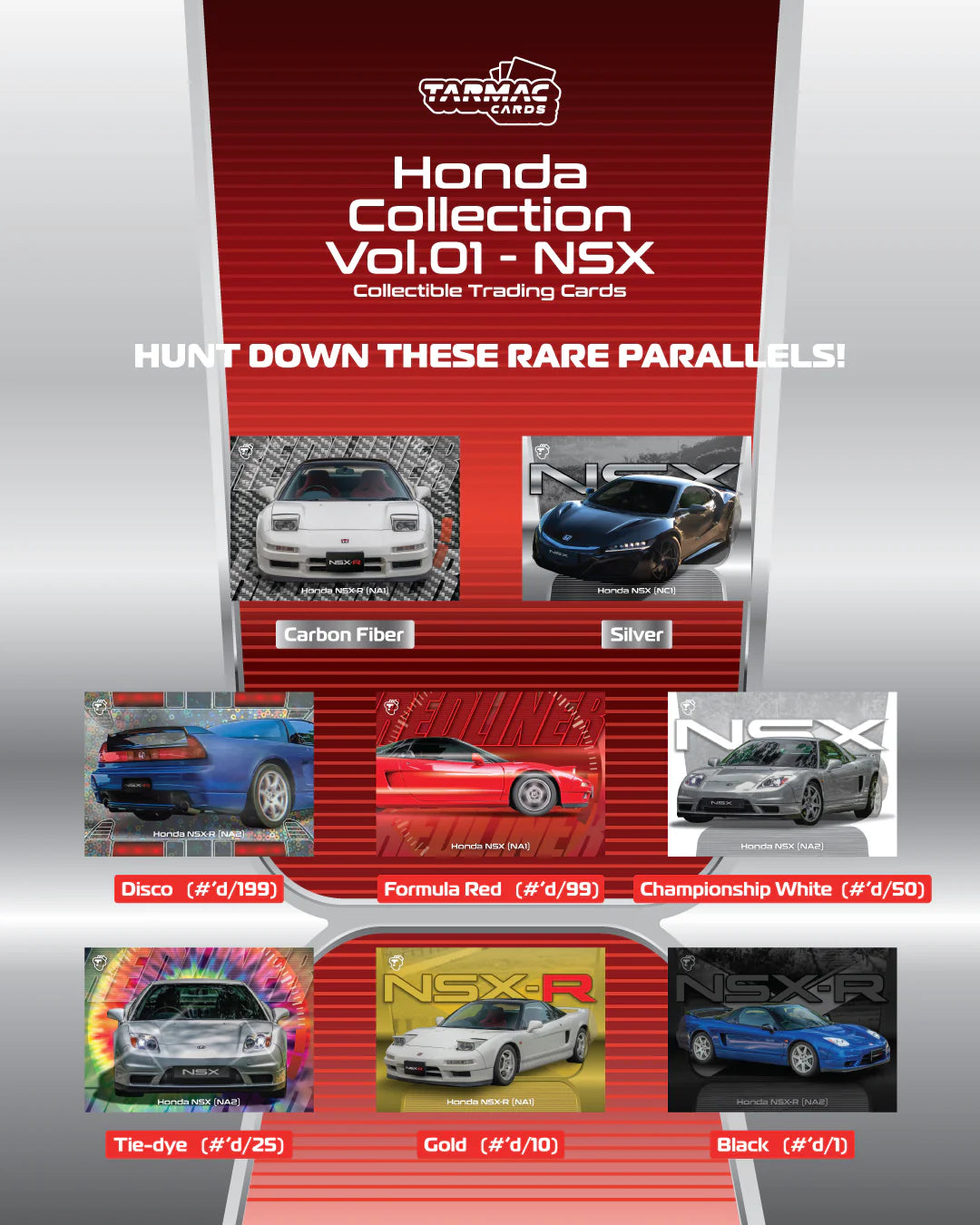 Tarmac Cards Honda Collection Vol.01 - NSX Pack - Single Pack (4 cards per pack, no model car included)