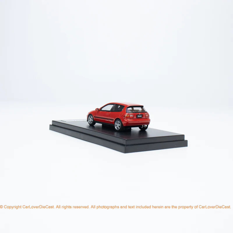 LCD 1:64 Honda CIVIC SIR II (EG6) Openable Front Engine Hood with Detailed Engine- Red