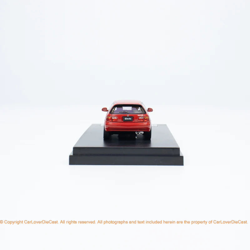 LCD 1:64 Honda CIVIC SIR II (EG6) Openable Front Engine Hood with Detailed Engine- Red
