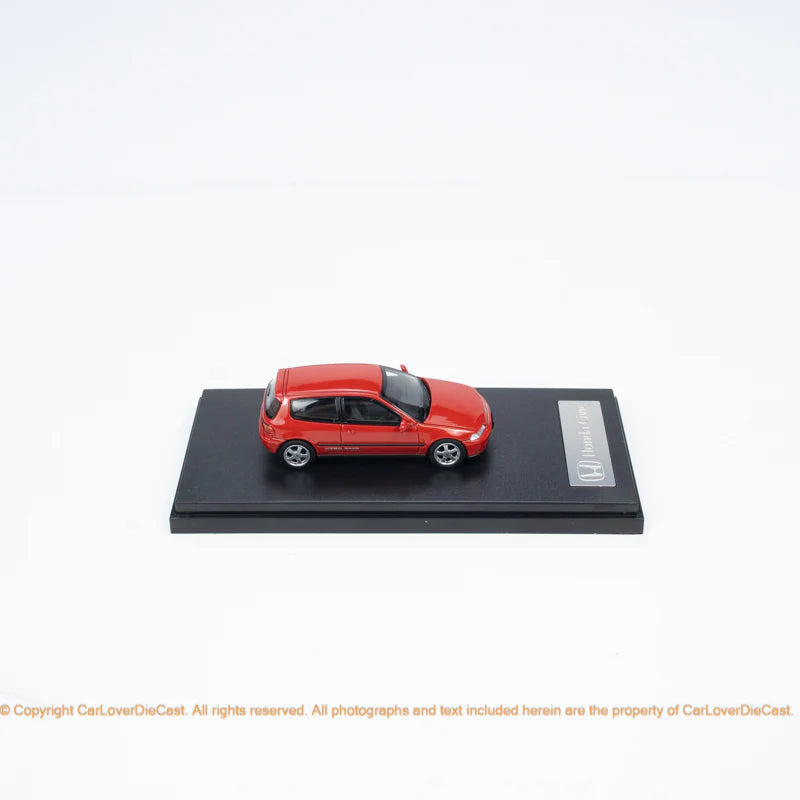 LCD 1:64 Honda CIVIC SIR II (EG6) Openable Front Engine Hood with Detailed Engine- Red
