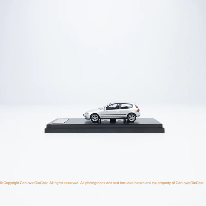 LCD 1:64 Honda CIVIC SIR II (EG6) Openable Front Engine Hood with Detailed Engine- Silver