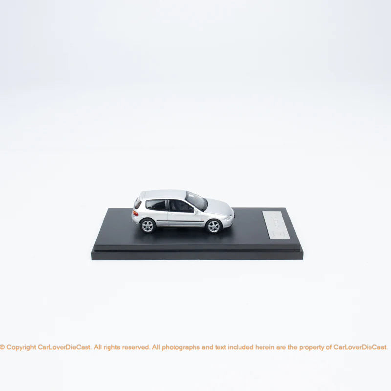 LCD 1:64 Honda CIVIC SIR II (EG6) Openable Front Engine Hood with Detailed Engine- Silver
