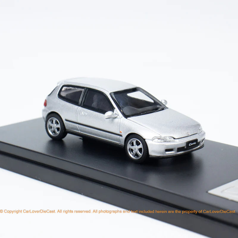 LCD 1:64 Honda CIVIC SIR II (EG6) Openable Front Engine Hood with Detailed Engine- Silver
