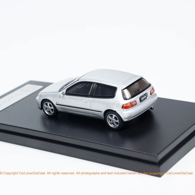 LCD 1:64 Honda CIVIC SIR II (EG6) Openable Front Engine Hood with Detailed Engine- Silver