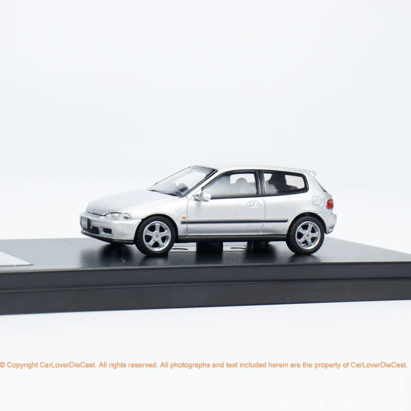 LCD 1:64 Honda CIVIC SIR II (EG6) Openable Front Engine Hood with Detailed Engine- Silver