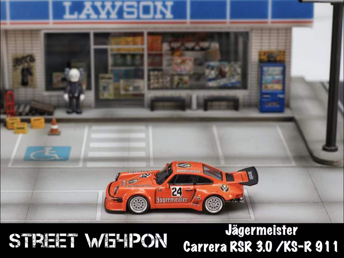 Street Weapon 1:64 Porsche 911 SC 3.0 KS-R Orange Jagermeister Limited 499 Pieces